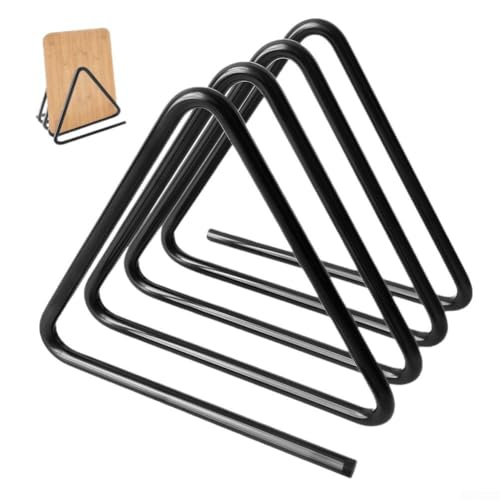 Cutting Board Rack Chopping Board Holder Chopping Board Stand Cutting Board Pot Holder Pan Lid Rack Compact Triangle Chopping Board Organizer Stainless Steel Bakeware Tray Holder Caddy(Black)