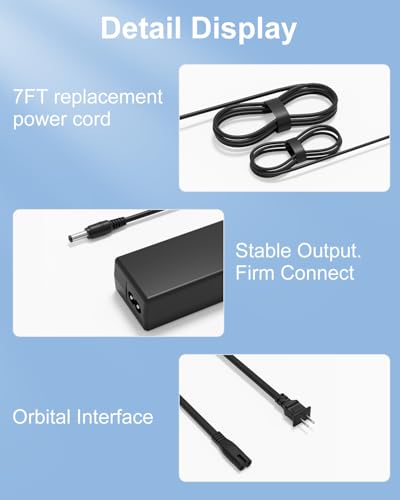 XWNV Charger Compatible with Harmon Kardon Onyx Studio 7 6 5 4 3 2 1 Wireless Bluetooth Portable Speaker Compatible with Harman Kardon Charger 19V 38W AC Charger Fast Replacement Power Adapter