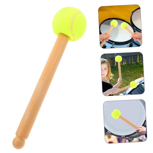 Baqueta YARNOW para tambor de cabeza de béisbol, diseño ergonómico para niños y adolescentes, mango de madera, ideal para tambor redoblante de banda escolar miniatura 7