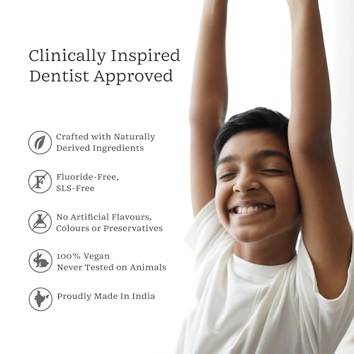 Image of Clockwork Kids Premium Toothpaste, Strawberry Watermelon - Fluoride Free & SLS Free, Ages 2-12 | Anti-Cavity & Enamel-Safe with nano-Hydroxyapatite (nHAP) + 10% Xylitol | Dentist-Approved, Natural & Non-Toxic | 80g
