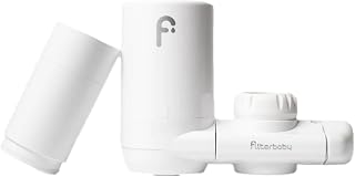 Faucet-Mounted Water Filter for Skin Care - Hydrate & Brighten Skin While it Cleans - Targets Chlorine, Heavy Metals, Impurities - Fits Most Standard US Faucets - Three Settings - White