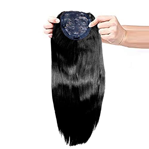 Image of Tressedup hair Closure /Toppers Straight Silky Synthetic Hairs Black for girls and women