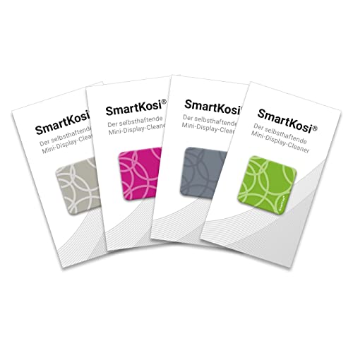POLYCLEAN SmartKosi® - selbsthaftender Mini-Display-Cleaner (4 Stück im Set für SmartPhone, iPhone, iPod u.a.). Einfach genial. Einfach praktisch Cover