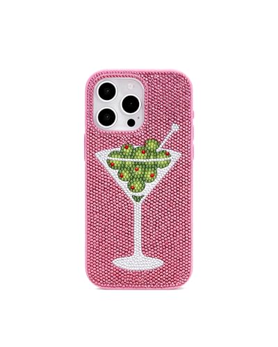 Image of JW PEI Olive Martini Artificial Crystal Phone Case - Pink