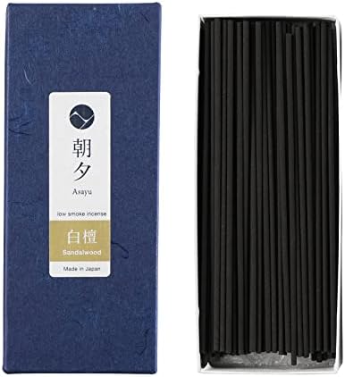 Asayu Japan Incense Sticks with Low Smoke for Morning or Evening Meditation, Relax or Yoga, Made in Japan 40gr - Sandalwood