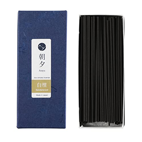Asayu Japan Incense Sticks With Low Smoke For Morning Or Evening Meditation, Relax Or Yoga, Made In Japan 40Gr - Sandalwood #TOP1