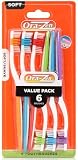 Ora-Zen Adult Toothbrushes 6 Pack, Manual Toothbrush Value Pack with Firm Bristles, Comfortable Grip Handles for Daily Oral Care (Firm)