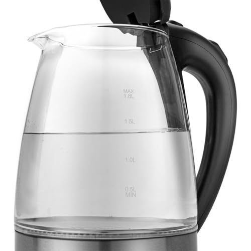 Tetera eléctrica 1.8L vidrio y acero 110V negro miniatura 3