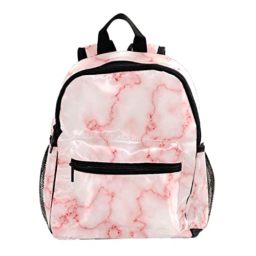 Sac à dos enfants marbre rose 30,5 cm étanche et léger