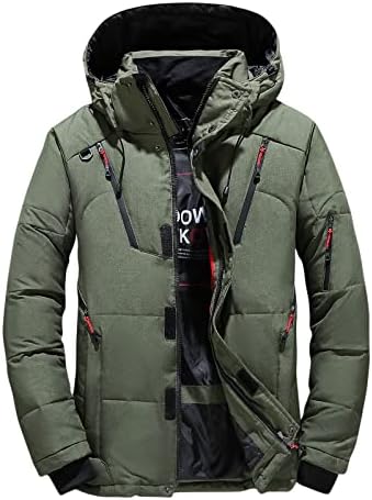 LUCKME Mens Padded Jackets Clearance,UK Softshell Winter Coat with Removable Hood,Quilted Thicken Warm Parka Coat with Multi-Pockets Size 8-20