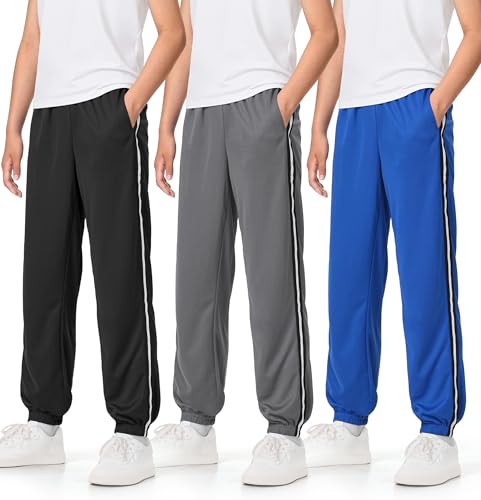 Recopilación de Chándales para Niño disponible en línea para comprar. 49 Auranso - Pantalones deportivos para niños, paquete de 3 pantalones deportivos de malla de secado rápido, pantalones deportivos para niños con bolsillos, Negro-azul-gris oscuro,...