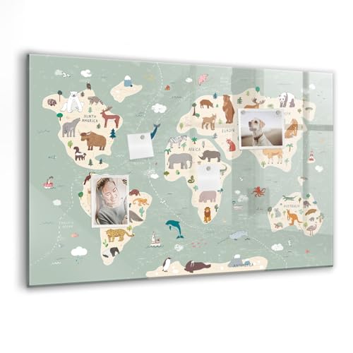 Tableau blanc magnétique en verre trempé avec aimants néodyme puissants pour le planning
