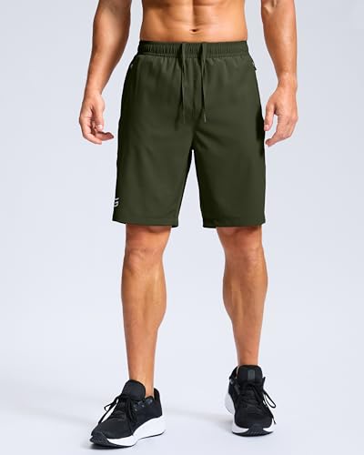 Image of G Gradual Men's Athletic Running Shorts with Zipper Pockets Quick Dry 7 inch / 5 inch / 9 inch Workout Gym Shorts for Basketball Hiking