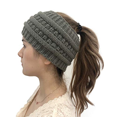 YRASILAND Bonnet pour homme - Noir - Mode d'extérieur solide - Bonnet en crochet - Bonnet d'hiver pour bébé fille, gris foncé, taille unique Cover