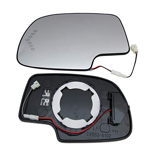 Driver Side Mirror Assembly Left Signal Glass, Back Plate, Heated, Compatible With Escalade, Avalanche, Sierra, Silverado, Suburban, Tahoe Sold By Rugged TUFF