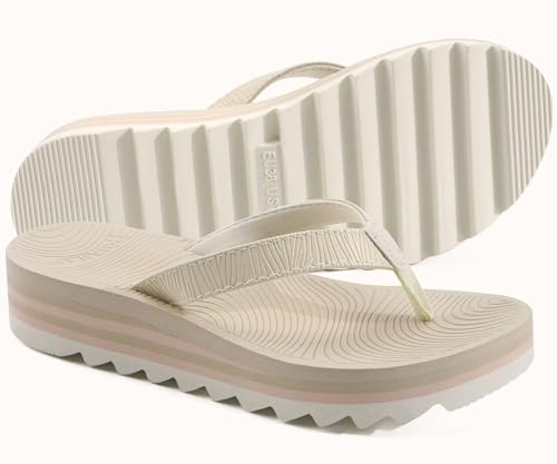 Image of KuaiLu Women's Arch Support Platform Flip Flop Sandals