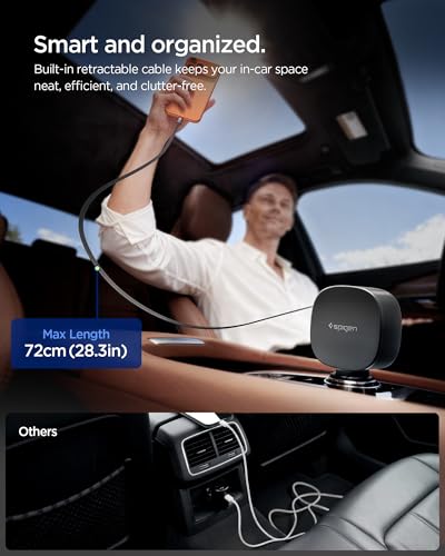 Spigen 3-in-1 60W Retractable USB C Car Charger, Support Fast USB C & USB A - image 4
