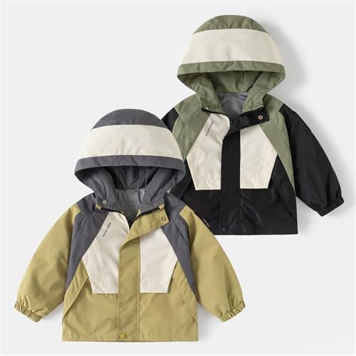 Kids Boys Thermal Hooded Windbreaker Zip Up Long Sleeve Warmth Windproof Coats Fall Thickened Lined Jackets Pockets2