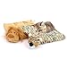 GUOJFEN Tapis de Chat interactif en Peluche pour Chiot en Forme de Tigre en Forme de Lion pour Chien Tapis de Couchage avec Papier froissé Jouet de Dentition à mâcher