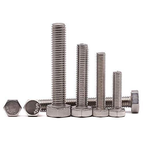 Tornillos M6 de acero inoxidable DIN933 con cabeza hexagonal y máxima precisión de roscado 7