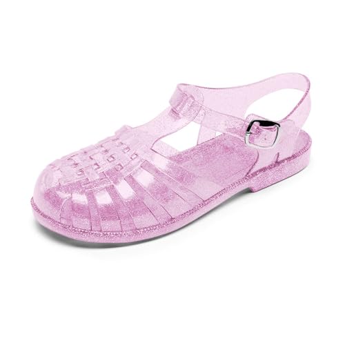 Sandales jelly femme ballerines transparentes de plage plates et souples