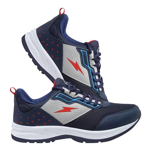 Image of BRUTON Men's 971 Blue Synthetic Leather with EVA Sole Sports Shoes -8 UK