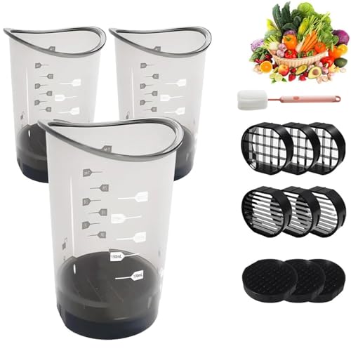 2025 Upgraded Fruit Slicing Cup, Cup Slicer, Fruit Slicer Cup, Advanced Egg, Grape, Removable Blades Push Plate, With Removable Blade And Push Plate, Kitchen Gadget,Easy To Clean (3)