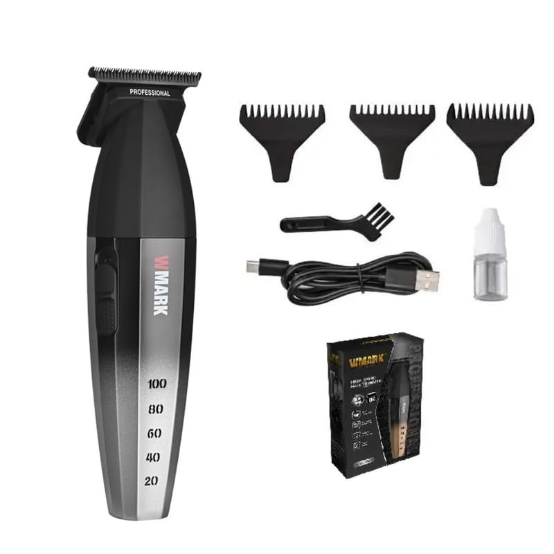 Image of WMARK Ultra Premium Professional 0 Gapped 9000 RPM 2 Speed Outlining for Barbers 0mm balding Shape up Stainless steel DLC fix and Ceramic moving Blade Zinc Alloy Body Digital Display 240 min, Model 24