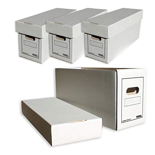 Set di 4 scatole fumetti impilabili