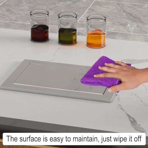 Stainless Steel Swing Lid Waste Chute Cover for Countertop Trash Bins, Durable Flap Design for Easy Disposal, Stylish & Functional Kitchen Accessory