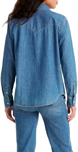 Levi's Iconic Western Gömlek Kadın Gömlek, Mavi (0017), S - Görsel 2