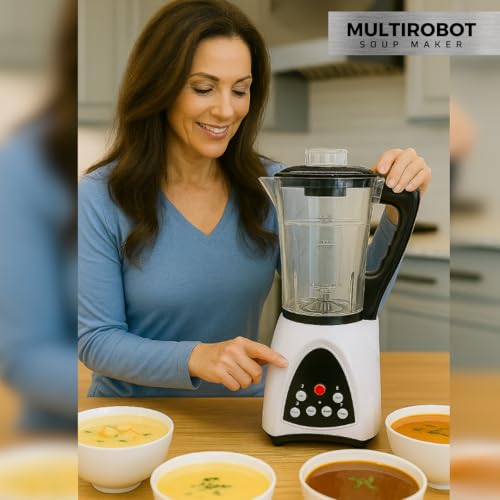 Multi Robot Frullatore Elettrico, Zuppiera elettrica, Soup Maker, Multifunzione Blender Smoothie Maker, Zuppa Maker, Kettle, 1700 ml, 6 programmi automatici - immagine 6