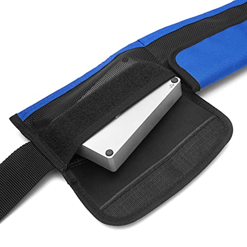 MOOCY 4 Neoprene Pocket Scuba Weight Belt，dive weight belt fit for Waist 32" to 52" - Quick-Release Buckle（Blue) - Thumbnail 3