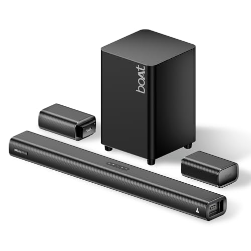 Image of boAt [2026 Launch] Aavante Prime X, Truly Wireless, Detachable Satellites, Dolby Atmos, 7.1.4CH 700W, Wireless Subwoofer, FREE Installation & Video Demo,Sound bar Home Theatre Soundbar (Premium Black)