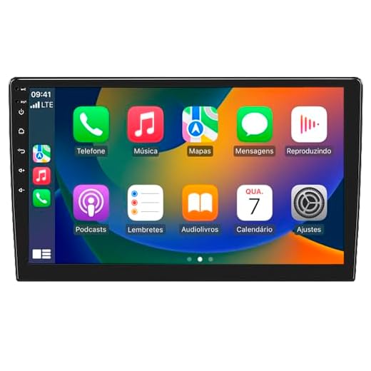 Central Multimídia 9" Polegadas QLED Octa Core 2/32gb Kronos 9863 +4G CarPlay e Android Auto Sem Fio