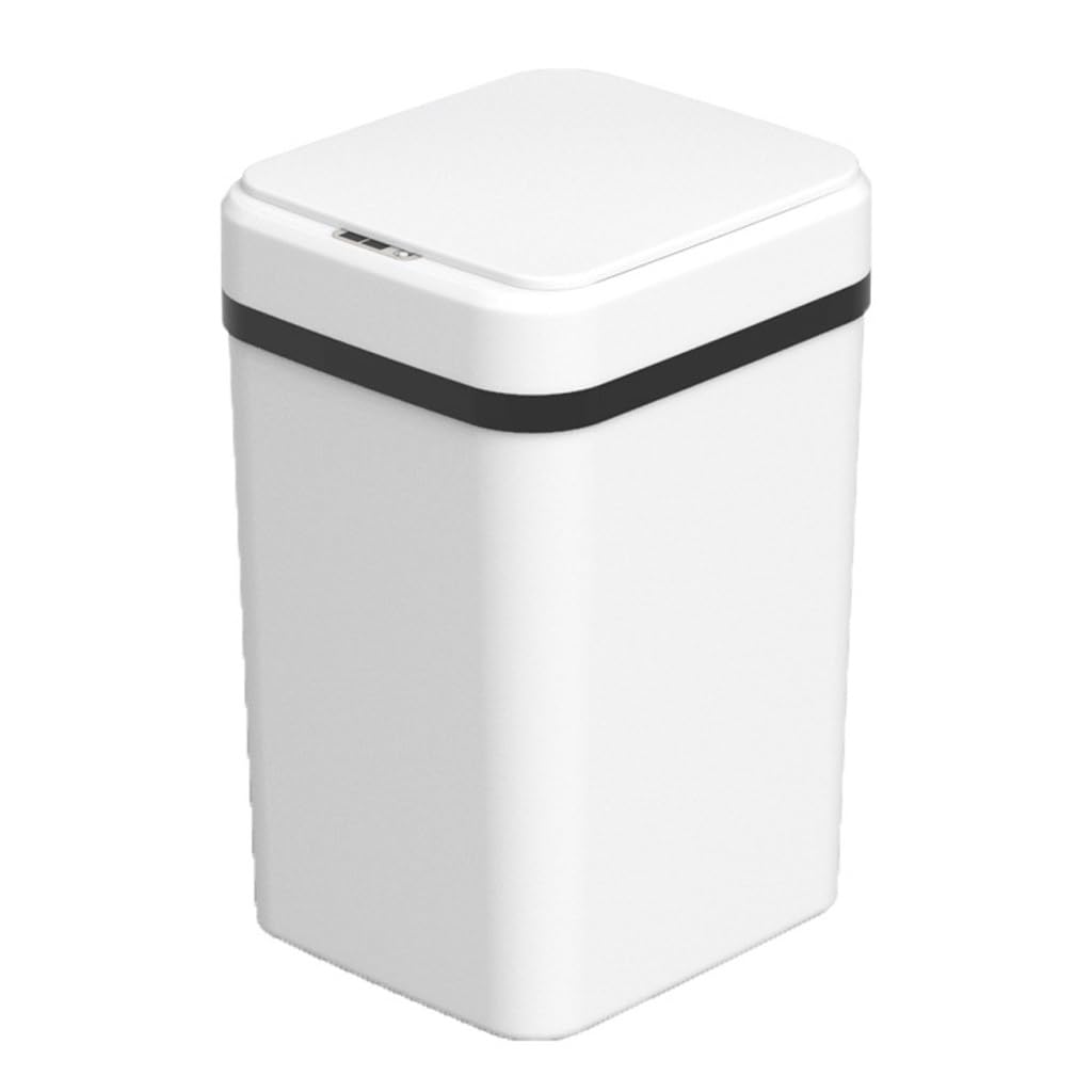 Bathroom Trash Cans Lids Touchless Garbage Can Motion Sensor Waste Bin Wastebasket for Kitchen