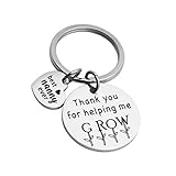 Ankiyabe Nanny Gift Keychain Thank You Gift for Nanny Child Care Gift Babysitter Gift Nanny Appreciation (Thank You for Helping Me Grow)