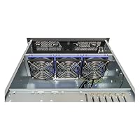 UNYKAch 4U UK4340 Rack-Gehäuse mit Einer Tiefe von 600 mm, ATX, professionelles Servergehäuse, 3 x 120 mm Zentrallüfter, PWM-Steuerung, 6 Einschübe (2 x 3,5 Zoll + 4 x SSD x 2,5 Zoll) USB 3.0 und 1 x – Ansicht 6