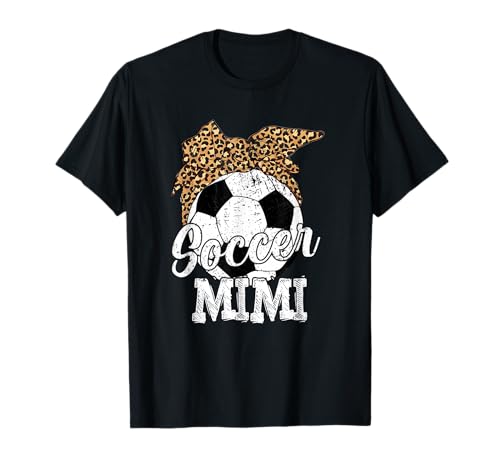 Soccer Mimi Leopard Funny Mothers Day T-Shirt