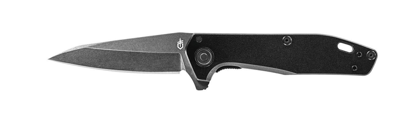 Gerber Nóż kieszonkowy, długość ostrza: 7,62 cm, Fastball Finger Flip Knife, powlekana stal nierdzewna, czarny, 30-001717
