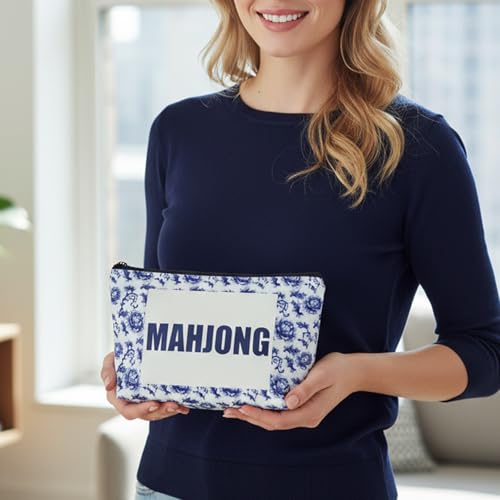 Bolsa para fichas de Mahjong con cierre y diseño compacto miniatura 5