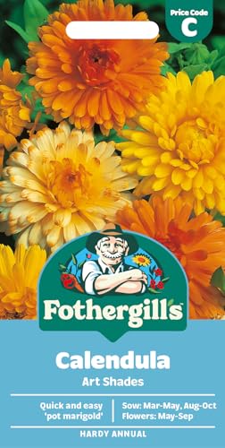 Fothergill's Calendula Art Shades Flower Seeds, 200 Seeds, Sow: Mar-May, Aug-Oct, Orange/Yellow
