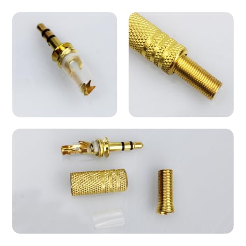 Conector de cable de audio macho 3.5mm, pack 12 piezas miniatura 4