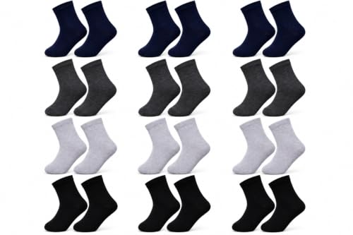 Image of Men's Crew Socks, Multicolour, Pack of 12 Pair