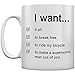 Queen MG25898 Tasse aus Keramik, 315 ml (I Want Checklist) Mehrfarbig
