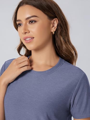 Image of ODODOS Women's Performance Cropped Tee Ultra Soft odSTRATUM Tech Short Sleeve Relaxed Top Crew Neck T-Shirts