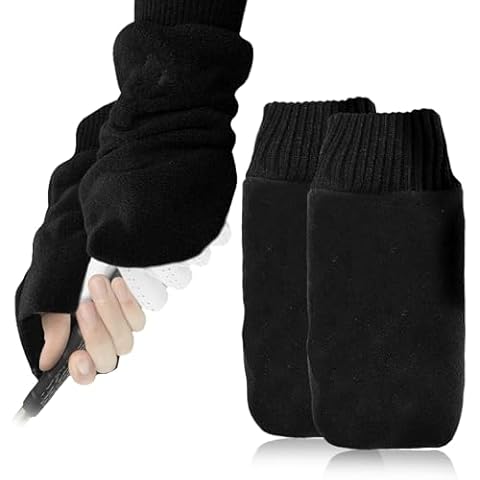 FINGER TEN Winter Golf Mittens with Fleece Lining Cover