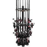 KastKing V16 Fishing Rod Holder for Garage, Floor Rack Holds Up to 16 Rods & Combos, Space-Saving Fishing Pole Organizer with Protective Foam, Durable ABS, Fishing Gear & Accessories Gift for Men