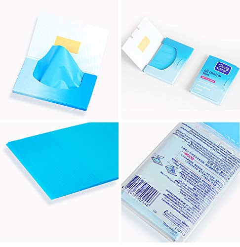 Beauty-Kate-Oil-absorbing-oil-Blotting-Paper-Same-Series-with-Clean-Clear-Oil-Absorbing-Facial-Sheets-60-sheets-Blue-50-sheets-Pink Oil Absorbing Tissues Oil Control Film, Oil Blotting Paper Same Series with Clean & Clear Oil Absorbing Facial Sheets for Oily Skin, 60 sheets Blue + 50 sheets Pink