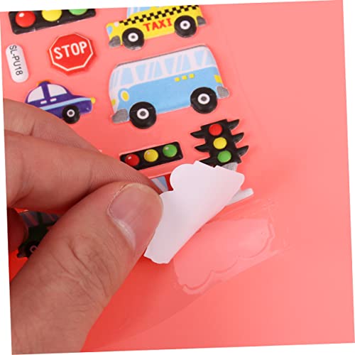 SAFIGLE 16 Pçs Folhas De Adesivos Para Crianças Adesivos 3D Para Crianças Adesivo De Carro Adesivos